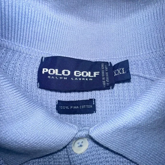 Polo Golf Ralph Lauren Men's Long Sleeve Waffle Knit Pima XXL Blue - Picture 3 of 3